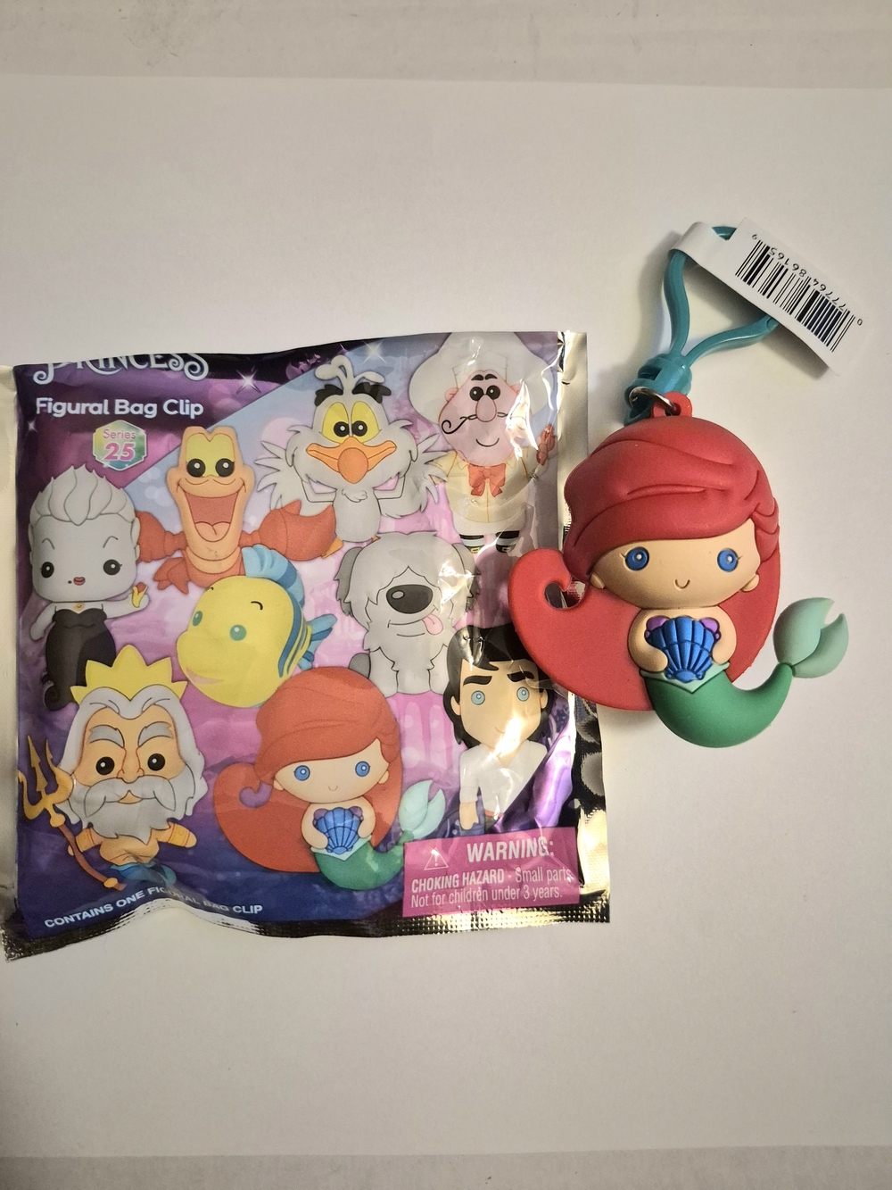 Disney Ariel Mermaid Figural Bag Clip in Red & Green